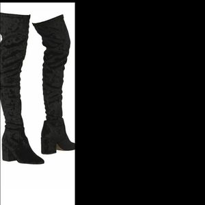 Bianca Di velvet over the knees boots, sz 38